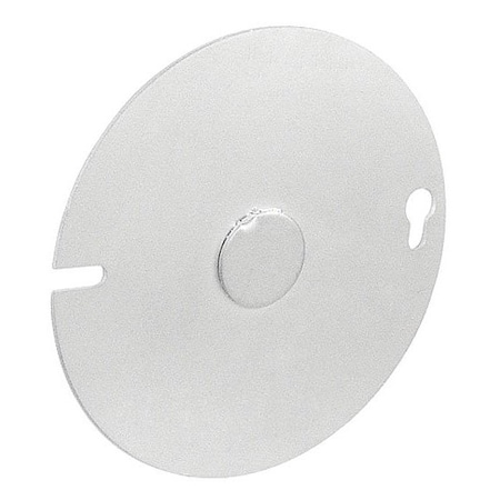 Southwire Electrical Box Cover, Round, Galvanized Steel, Flat Cover 54C6-R